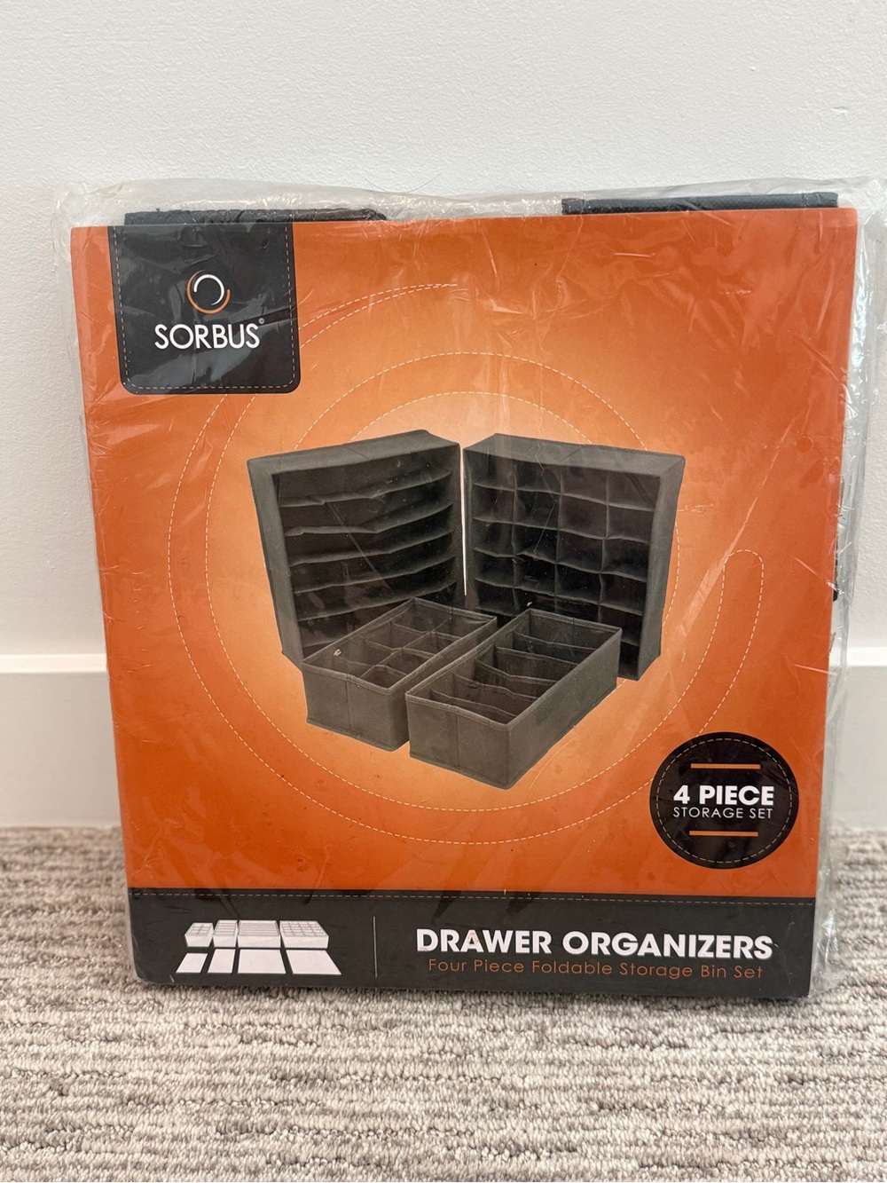 NEW! 4-Piece Drawer Organizers Storage Set